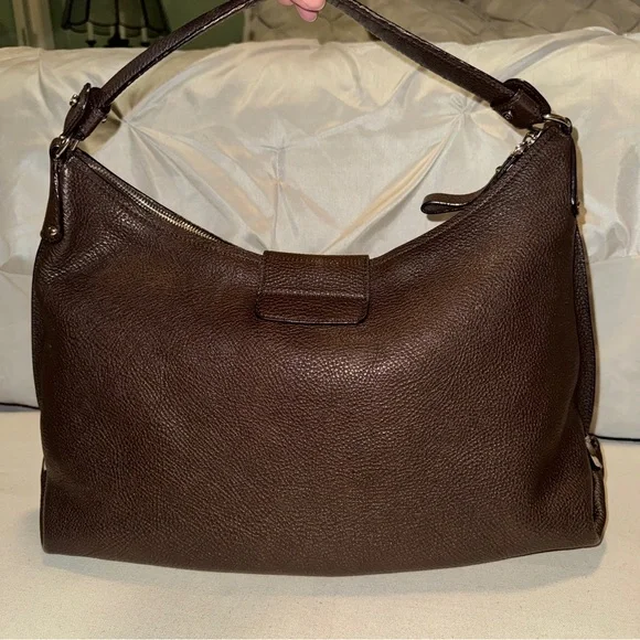Salvatore Ferragamo Dark Brown Leather Hobo Bag - Picture 2 of 6